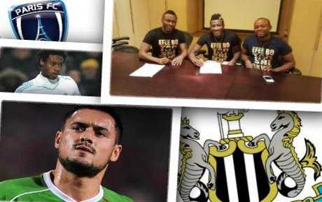 Mercato : Gyan à Shanghai, Newcastle sur Nkoulou