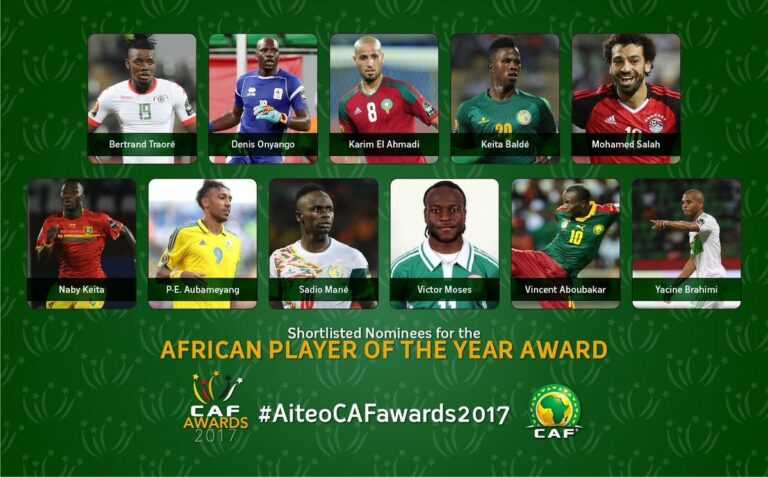 Joueur Africain de l’année : PEA, Mané et Salah parmi les 11 finalistes