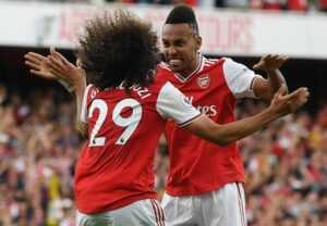 Arsenal : la folle joie d’Aubameyang sur le doublé de Pépé