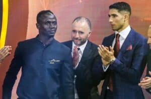 CAN 2023 : Mané et Hakimi avec Drogba à Abidjan pour le tirage !