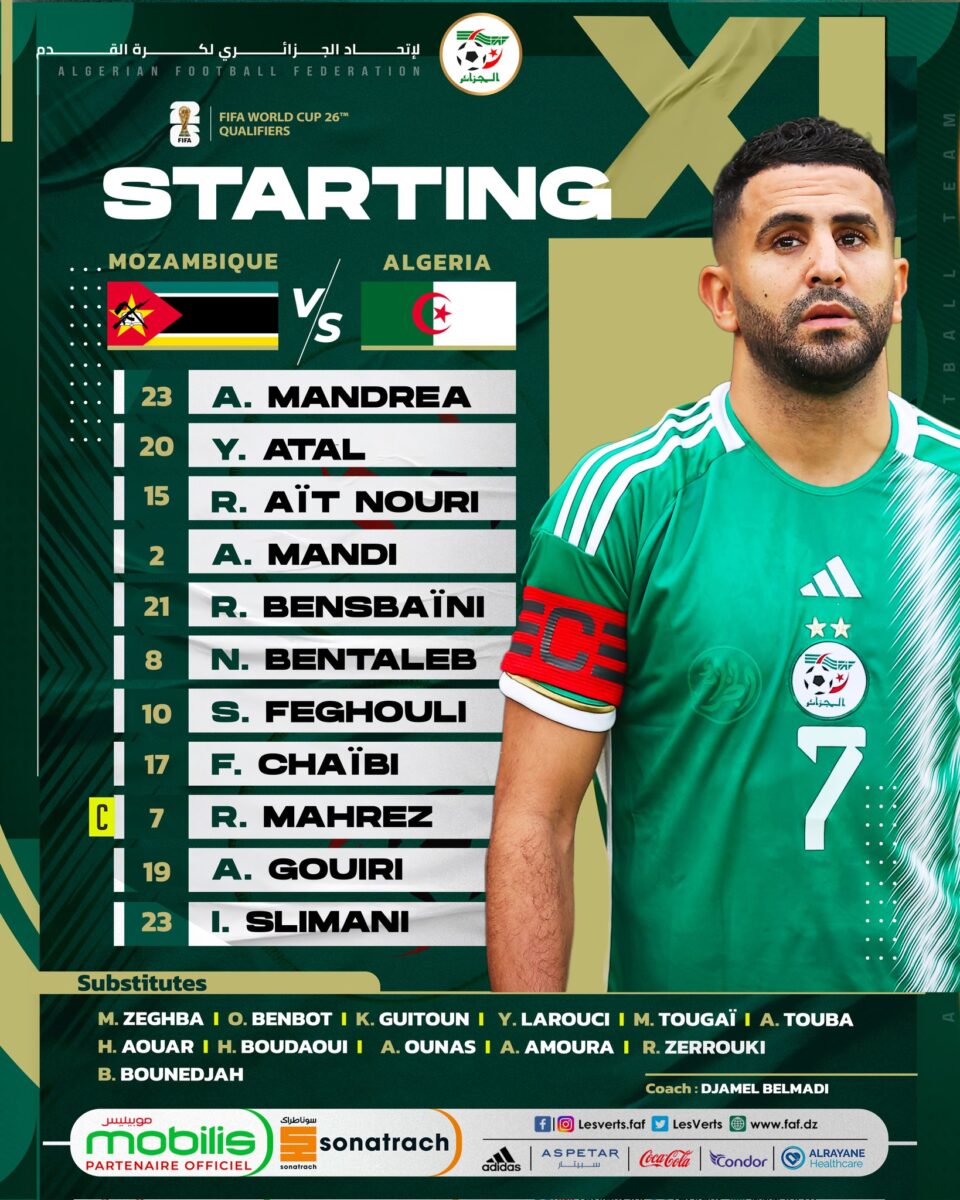 Les compos de Mozambique-Algérie