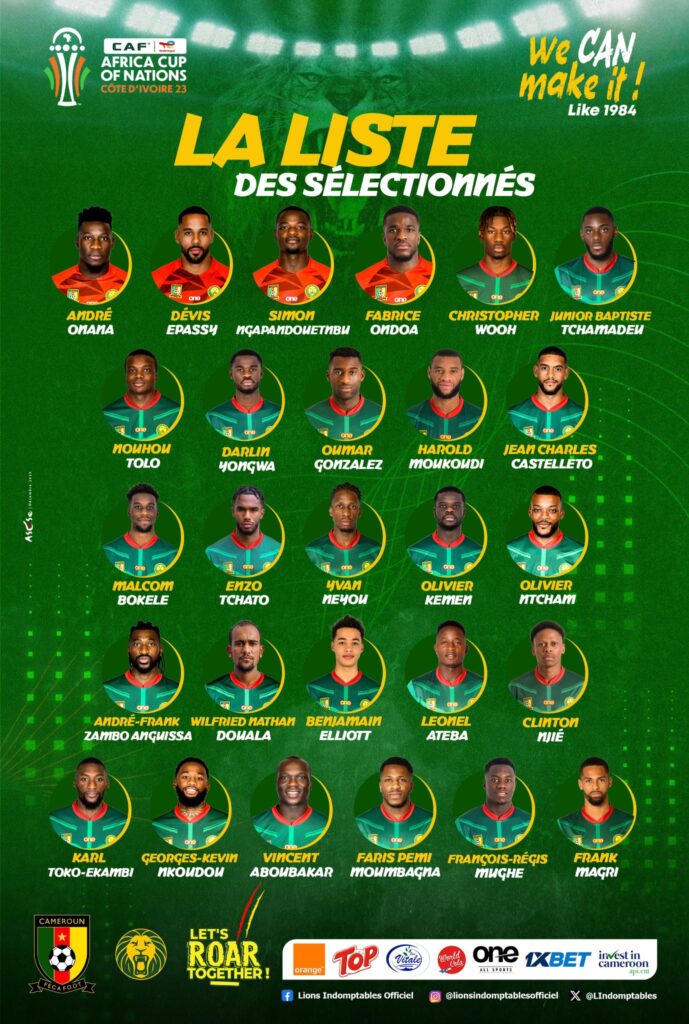 Liste Cameroun CAN 2023