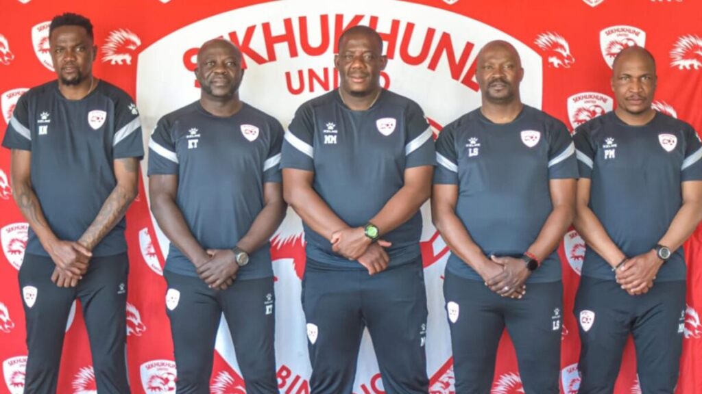 Sekhukhune United technical bench. Photo: Sekhukhune United