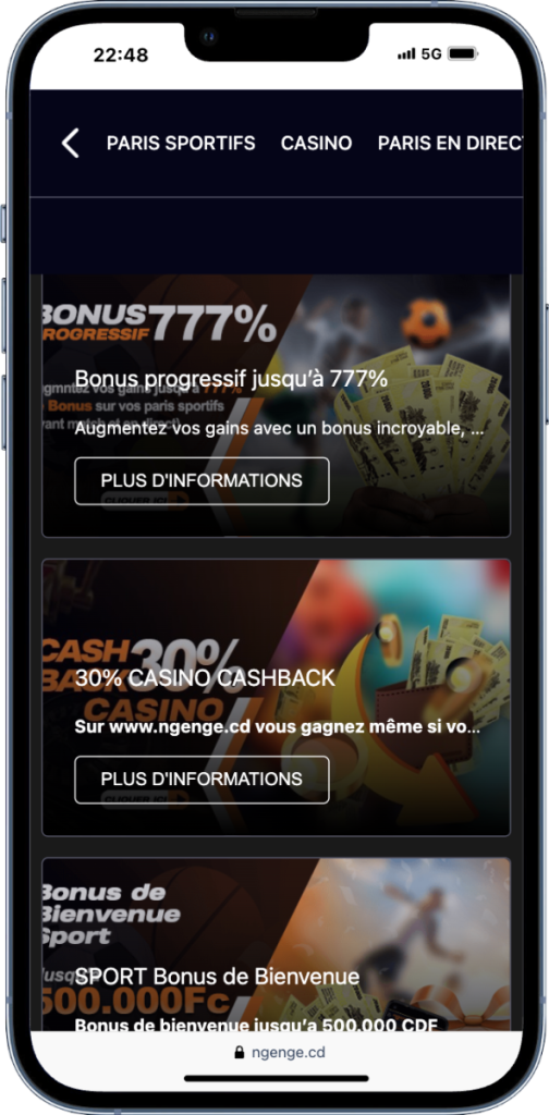 Code promo Ngenge les promotions sur les paris sportifs