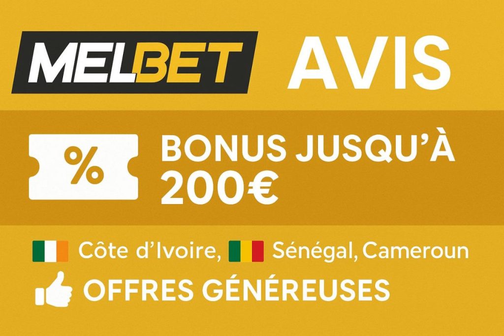 Le bonus Melbet est disponible dans de nombreux pays en Afrique