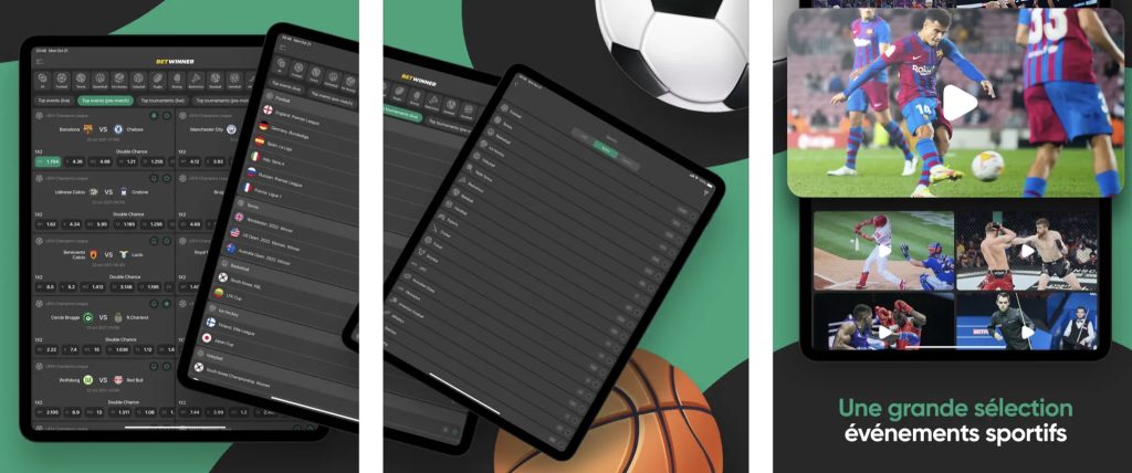 Pariez en Live grâce à l'appli Betwinner