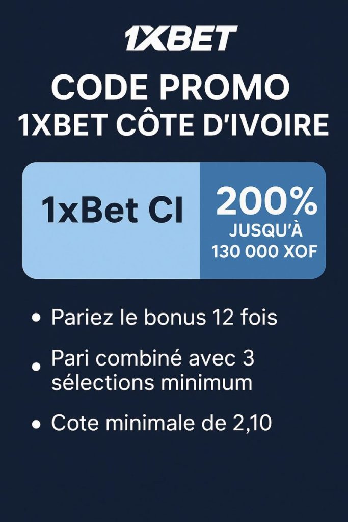 Utilisez le code promo AF1RKBET en Côte d'Ivoire
