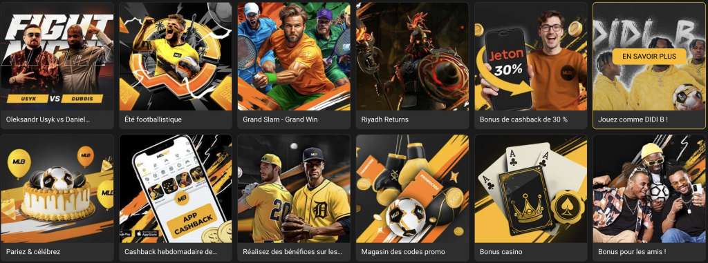 Découvrez les promotions disponibles sur mel bet