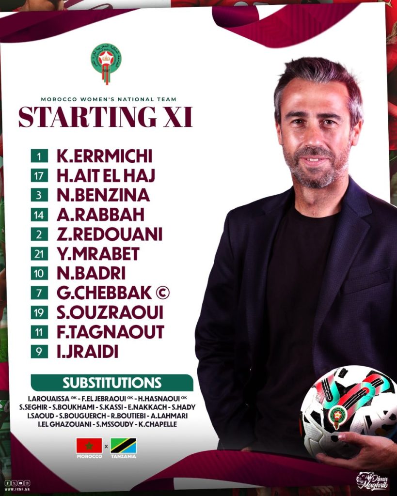 Compo Maroc féminin contre Tanzanie