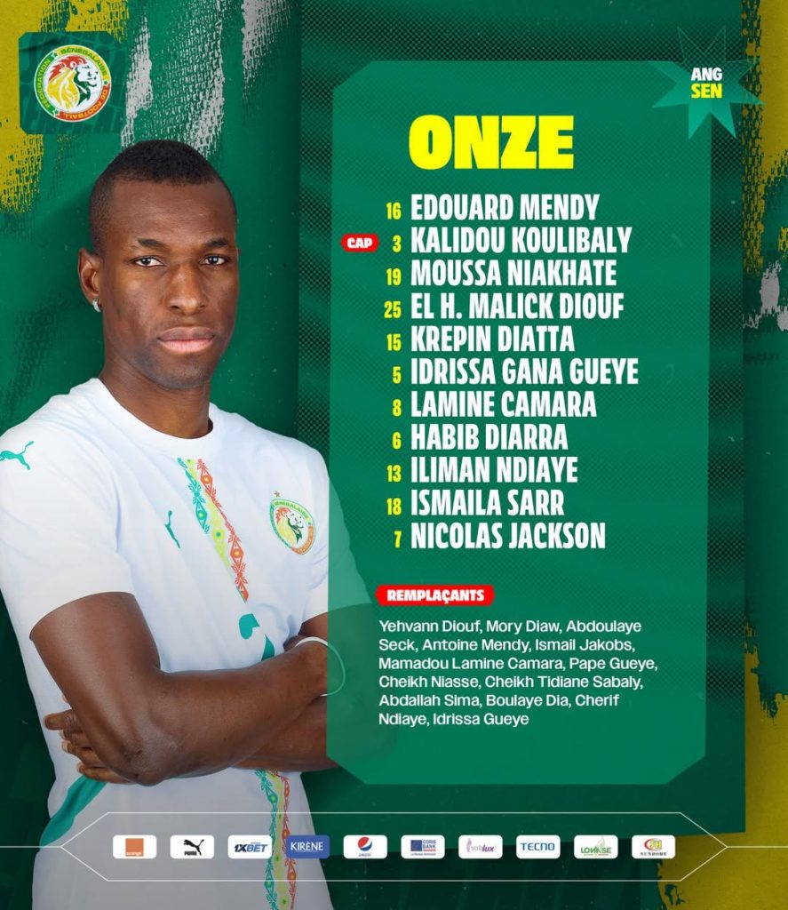 Compo Sénégal contre Angleterre