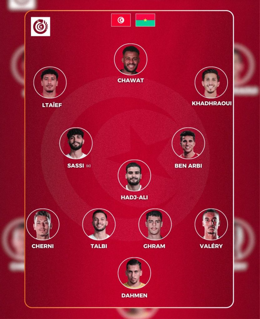 Compo Tunisie Contre Burkina Faso