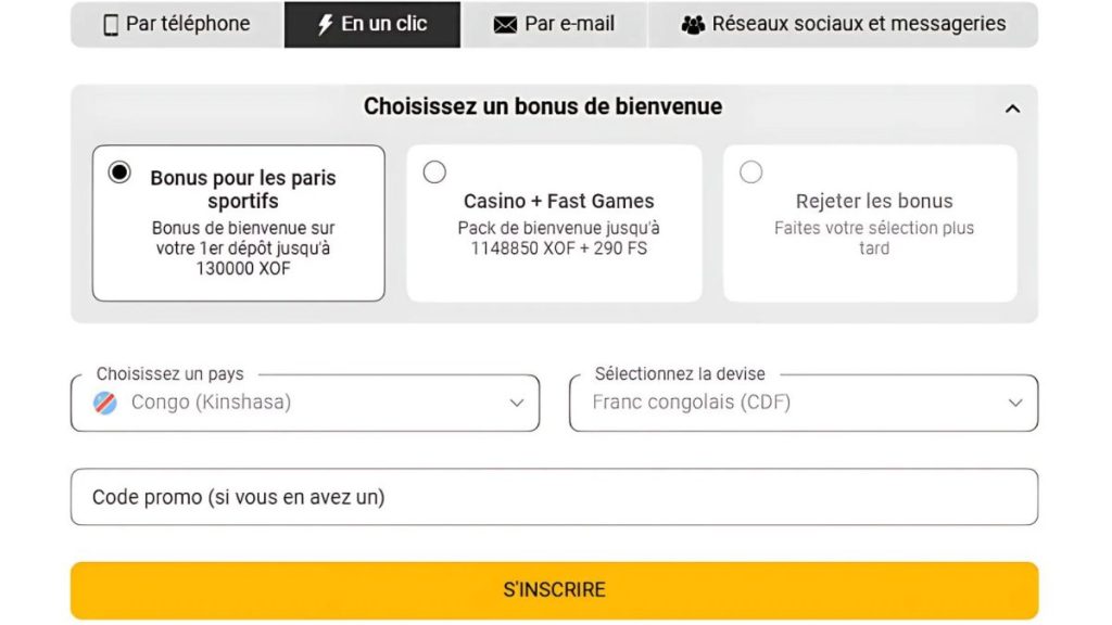 Comment créer compte pour avoir son bonus Melbet