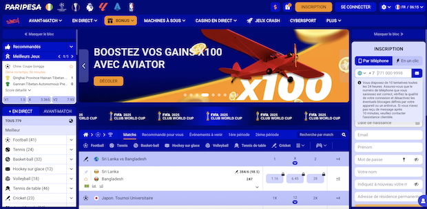 Découvrez le bookmaker d'Afrique Paripesa