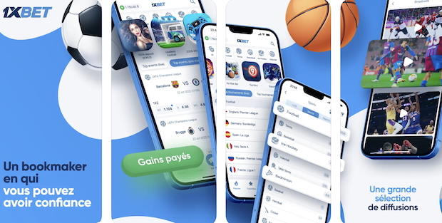 Utilisez le code promo 1xBet lors de votre inscription sur l'application