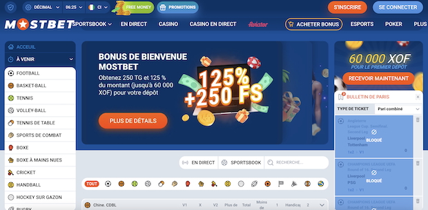 Mosbet est l'un des meilleurs bookmakers africains pour les offres promotionnelles