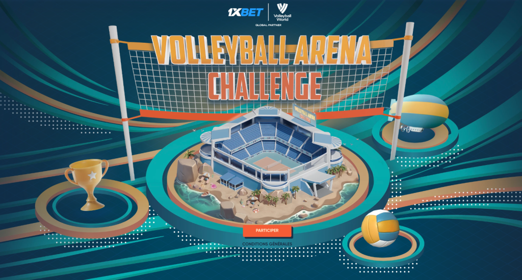 Avec le volleyball arena challenge, gagnez des promos 1xBet