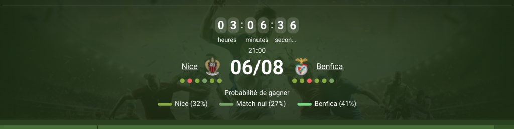 Placer un pari sur Nice - Benfica sur Linebet avec le code promo AFRIKBET
