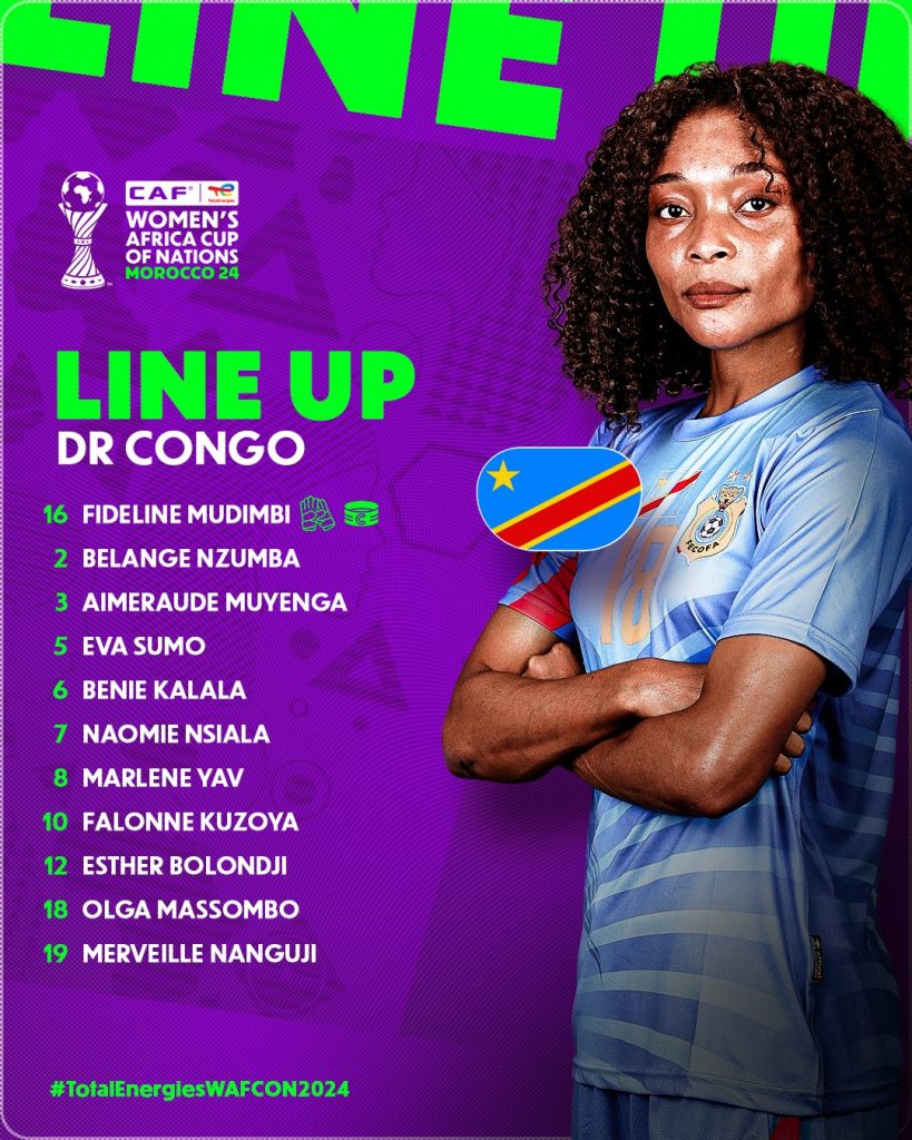 Liste RDC contre Maroc féminin