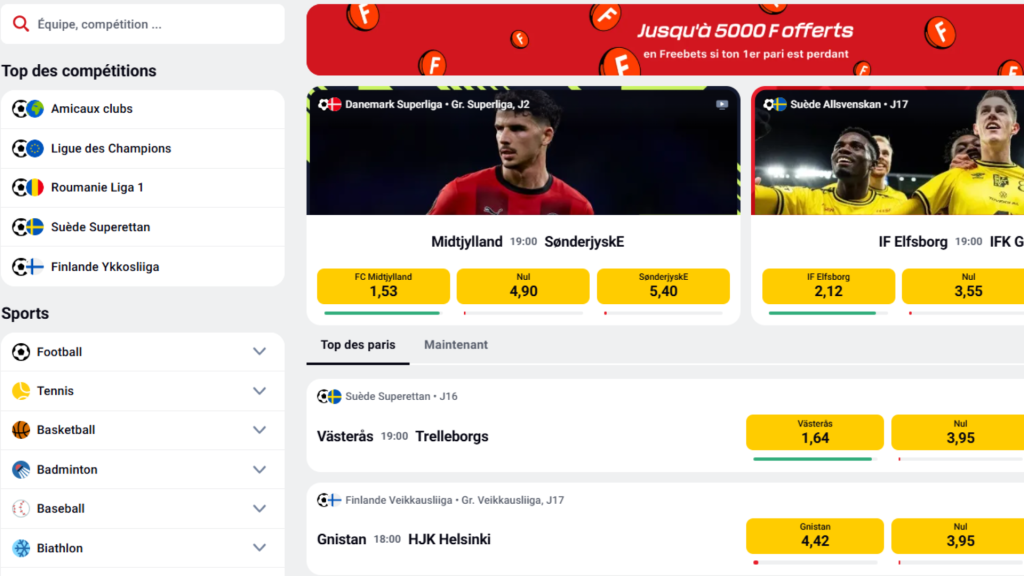 Parier sur le sport avec betclic CI