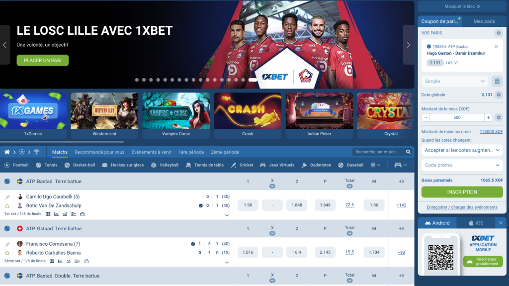 Effectuez votre premier pari avec le code promotionnel 1xBet