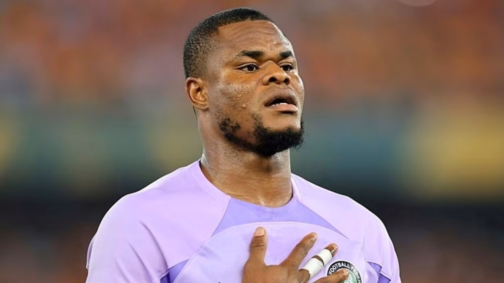 Super Eagles goalkeeper Stanley Nwabali