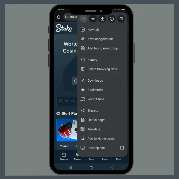Stake app Android Home Screen download