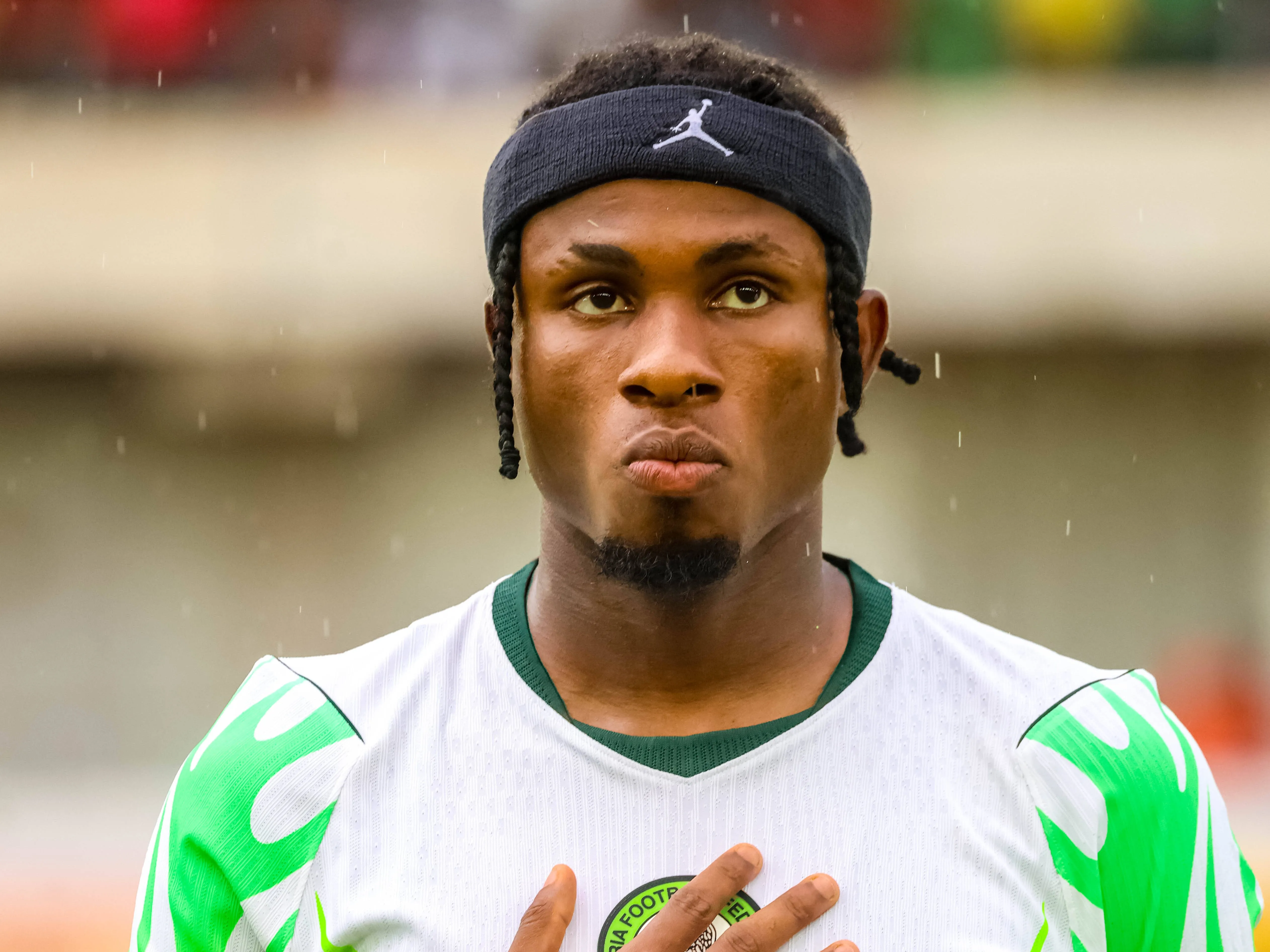 Nigeria vs. Madagascar during AFCON Qualifiers against Madagascar. Samuel Chukwueze during the Nigeria vs. Madagascar clash in the AFCON Qualifiers