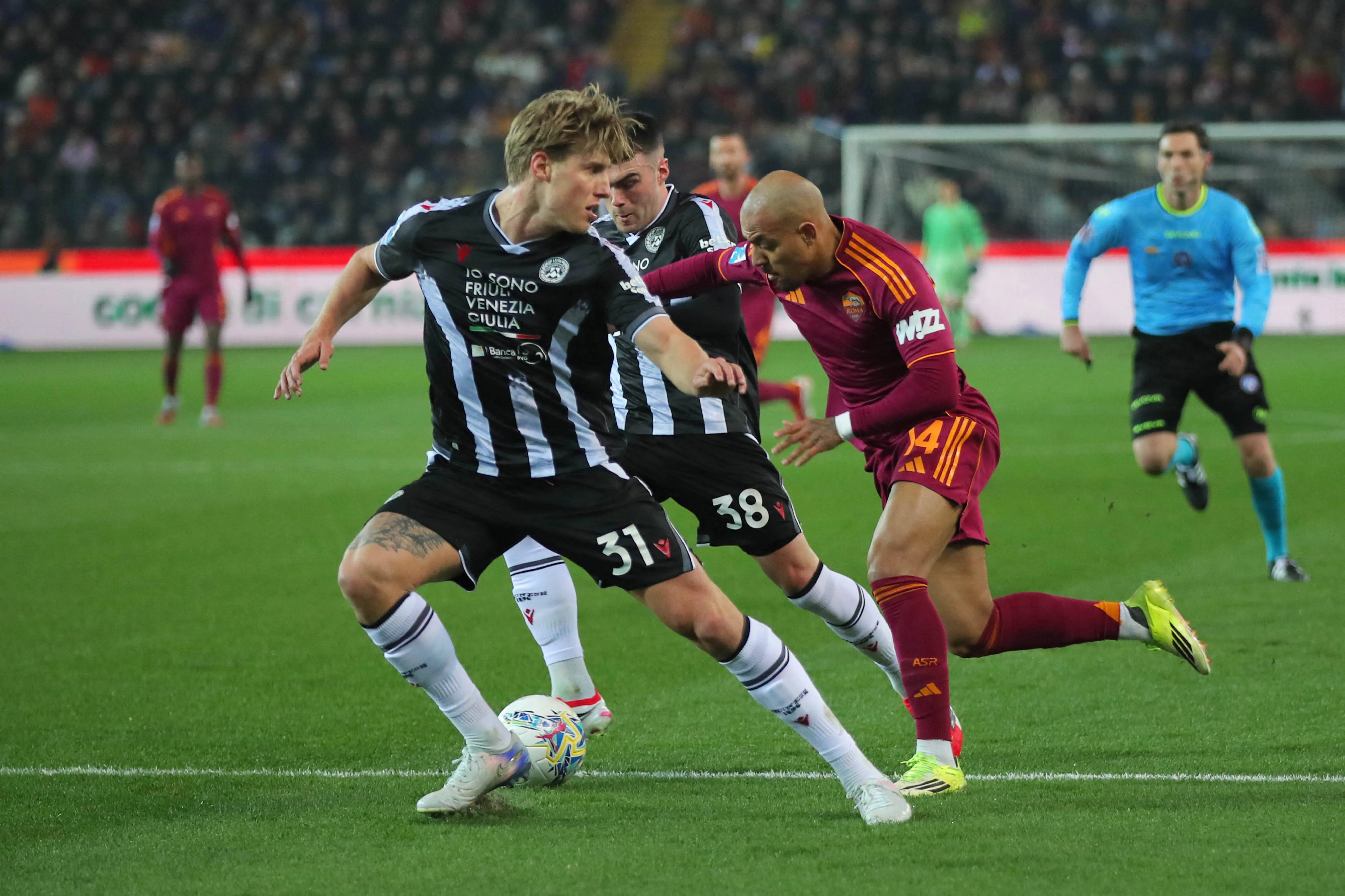 Donyell Malen in Udinese vs Roma