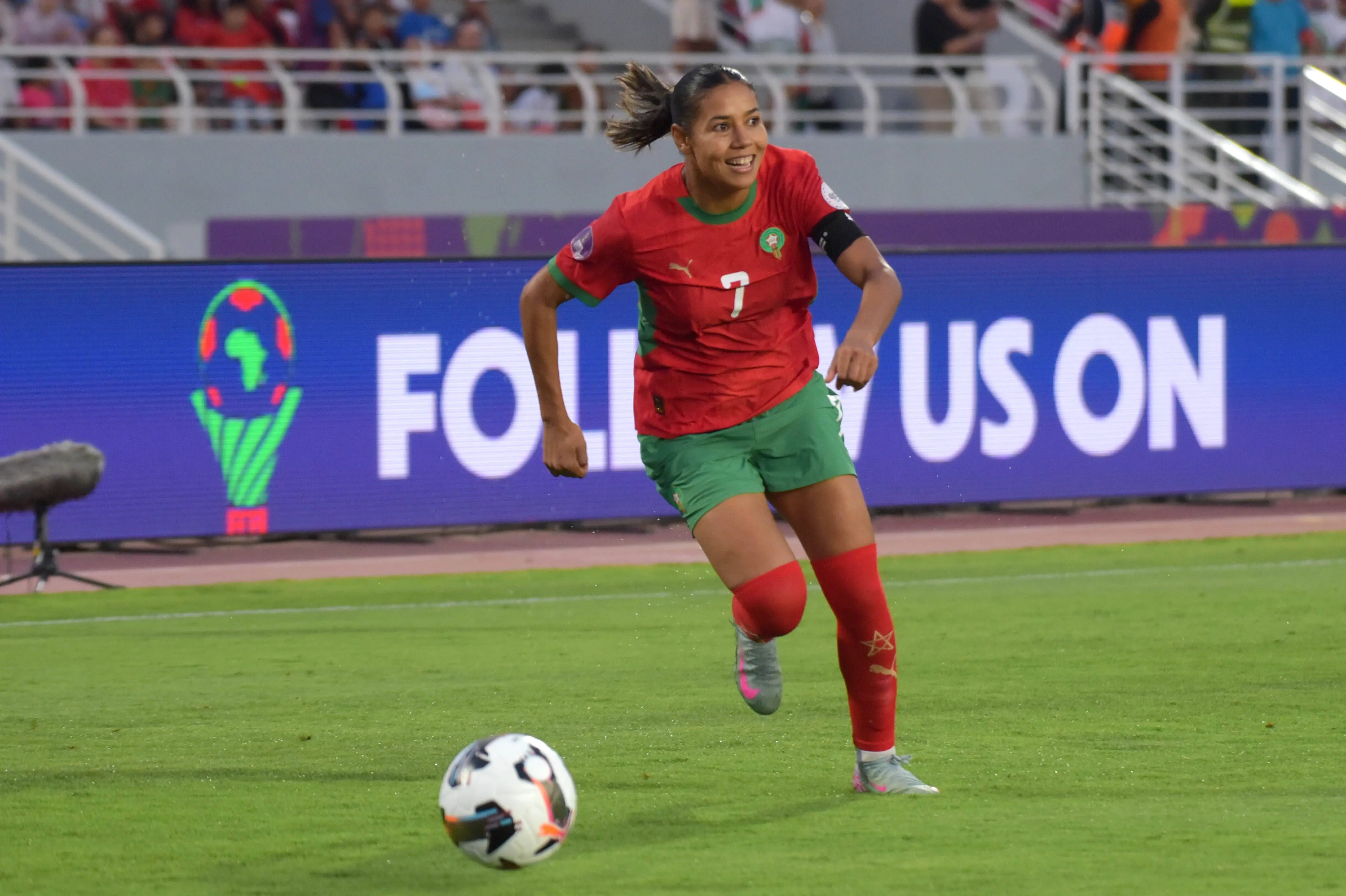 Ghizlane Chebbak of Morocco during the 2025 Women s Africa Cup of Nations WAFCON quarter Finals match between Morocco and Mali at Stade Olympique de Rabat on July 18, 2025 in Rabat, Morocco