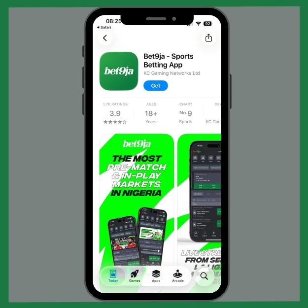 Bet9ja apple registration