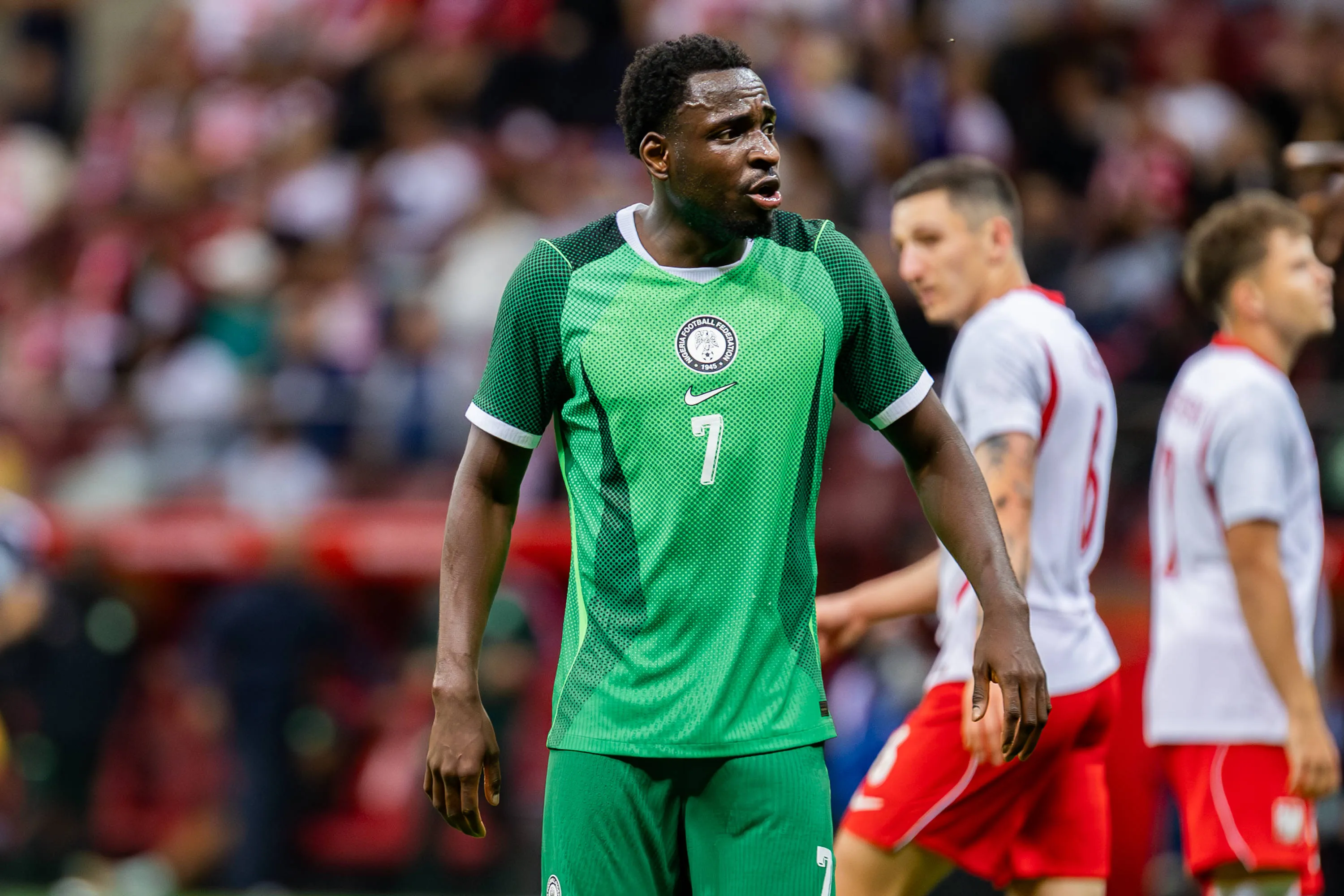 Philip Otele of Nigeria Super Eagles seen during the friendly match between Poland and Nigeria at PGE Narodowy Stadium. Final score Poland 2:2 Nigeria.
