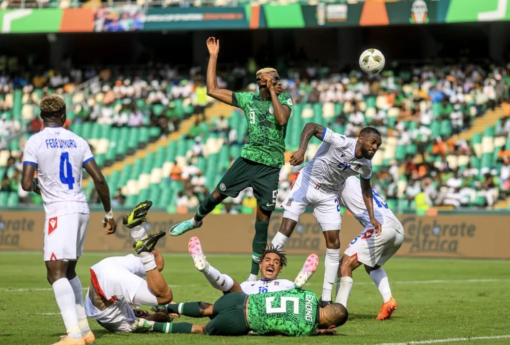 Victor Osimhen in action at the AFCON 2023