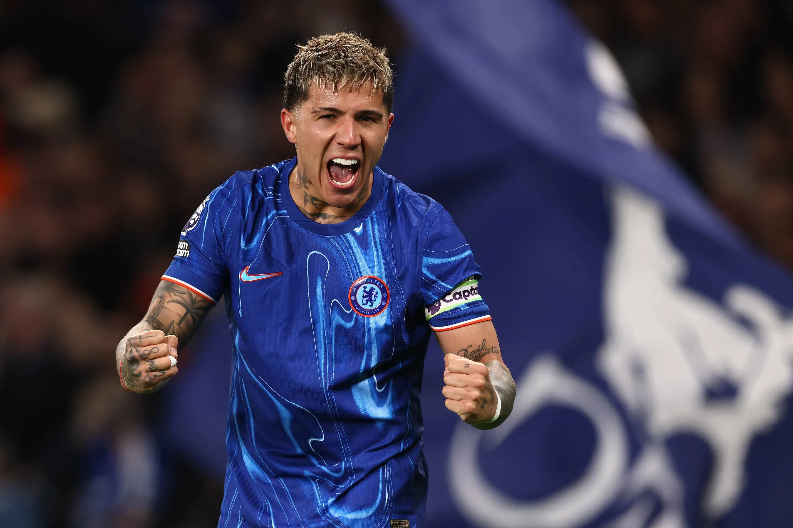 Enzo Fernandez of Chelsea scores a goal