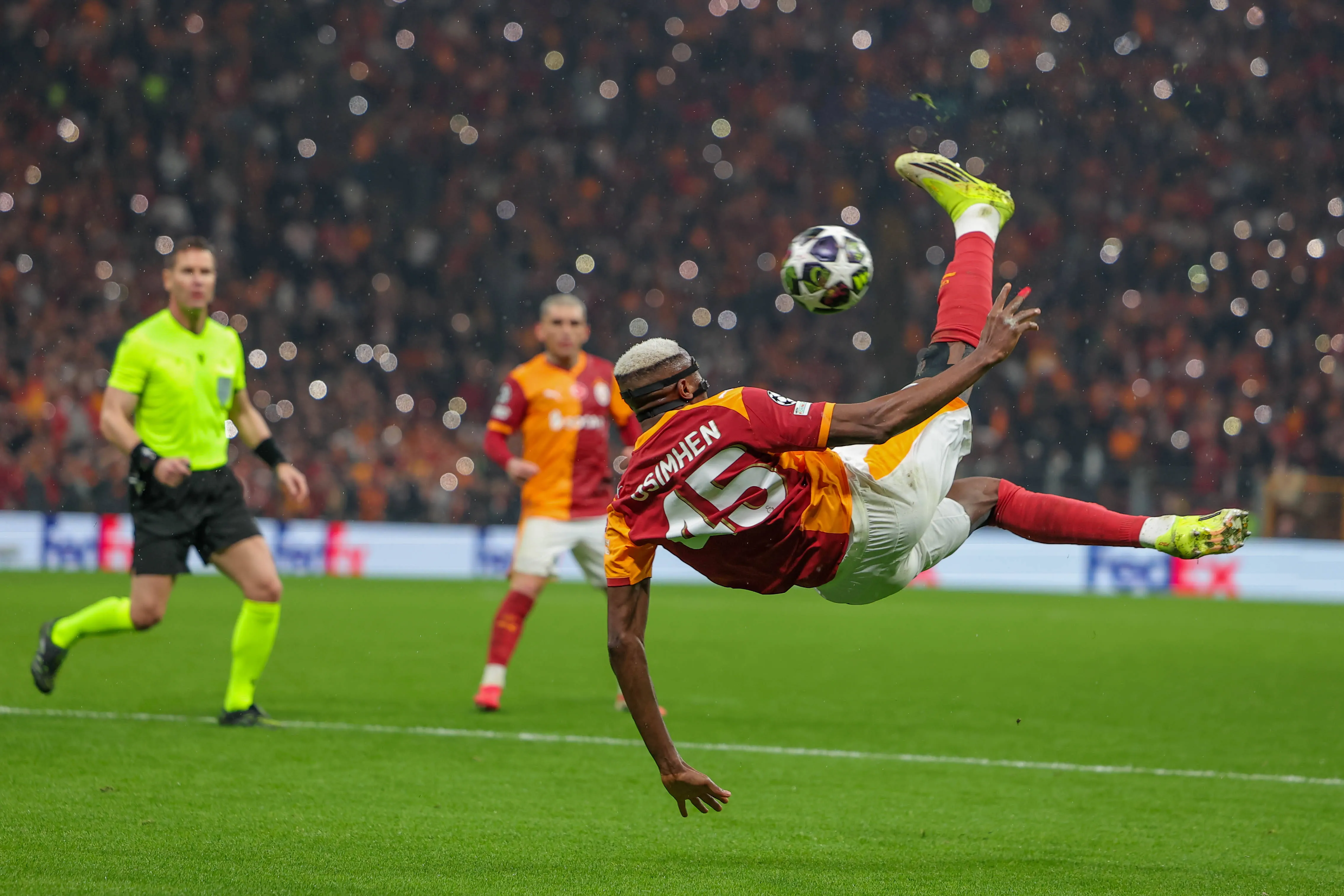 Victor Osimhen during the UEFA Champions League Knockout Play-off First Leg match between Galatasaray SK and Juventus FC