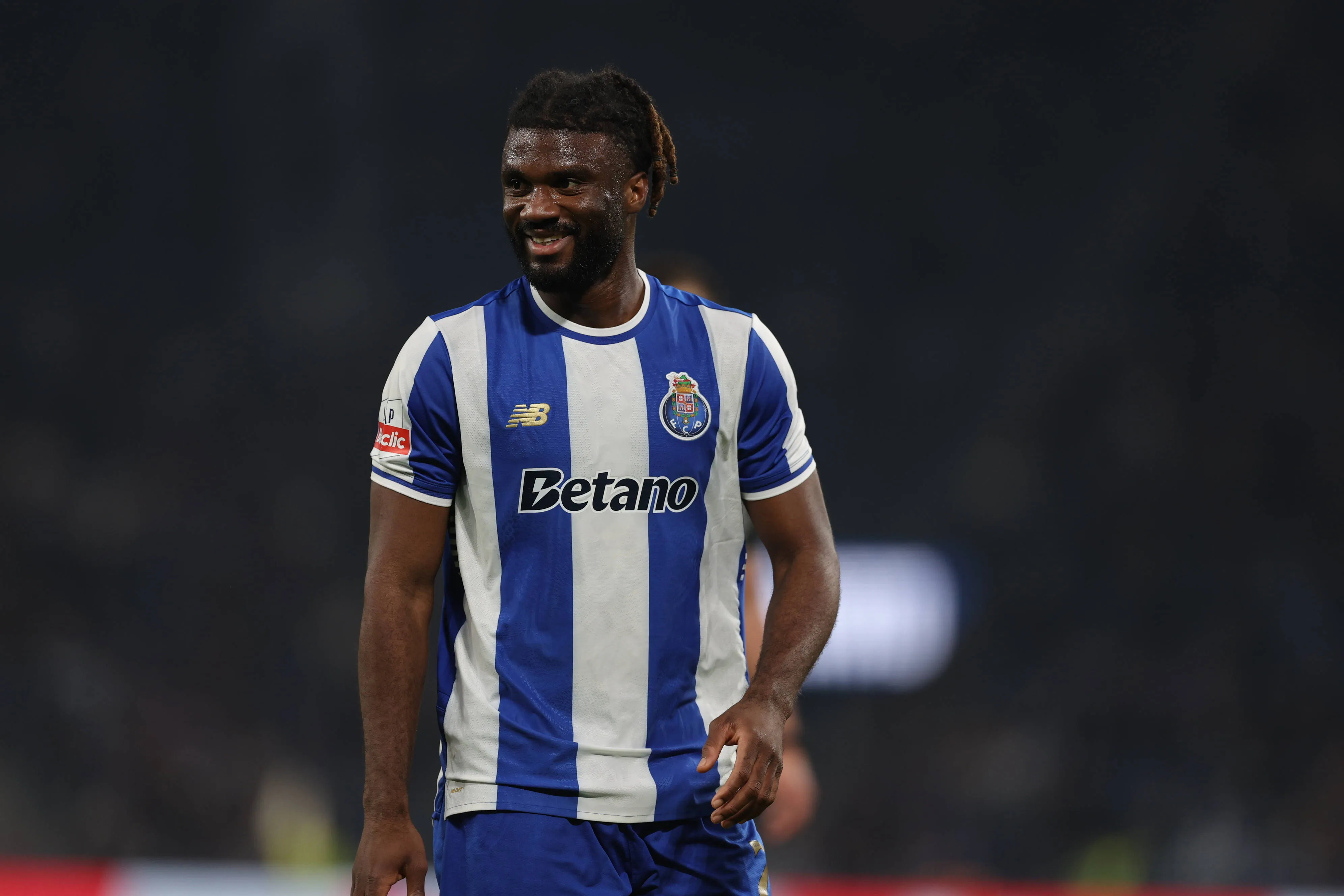 Terem Moffi in action during the Liga Portugal game between Fc Porto and Rio Ave at Estadio Dragao
