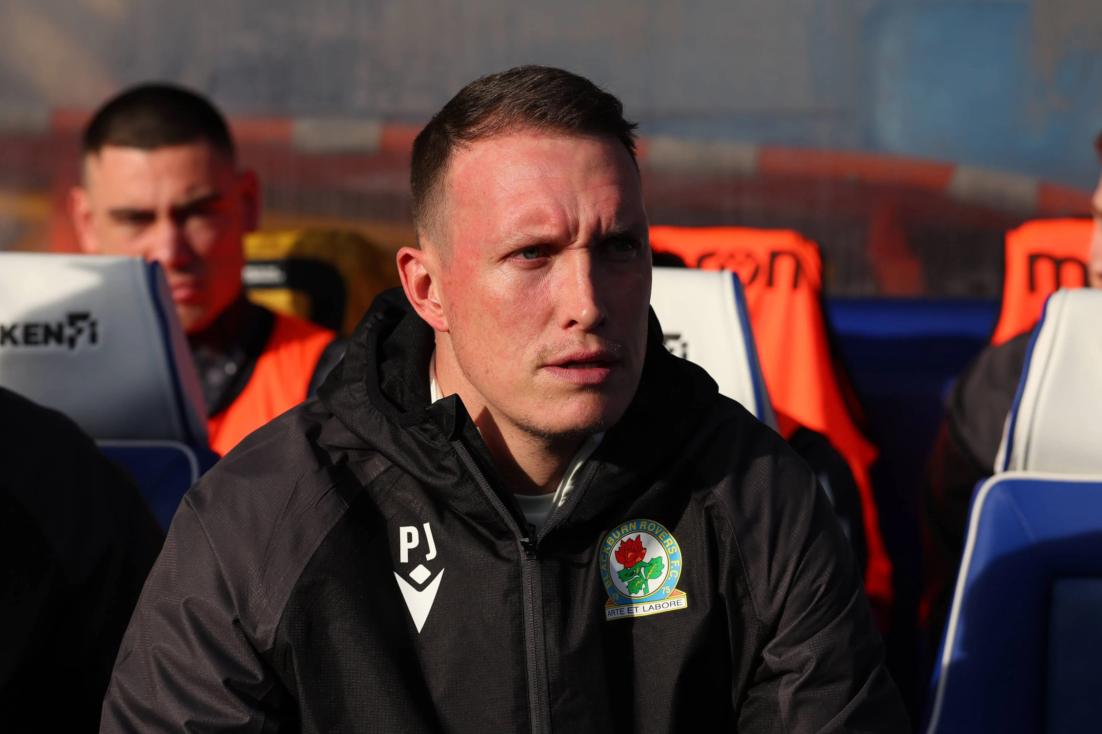 Blackburn Rovers Assistant Manager Phil Jones in the dugout 