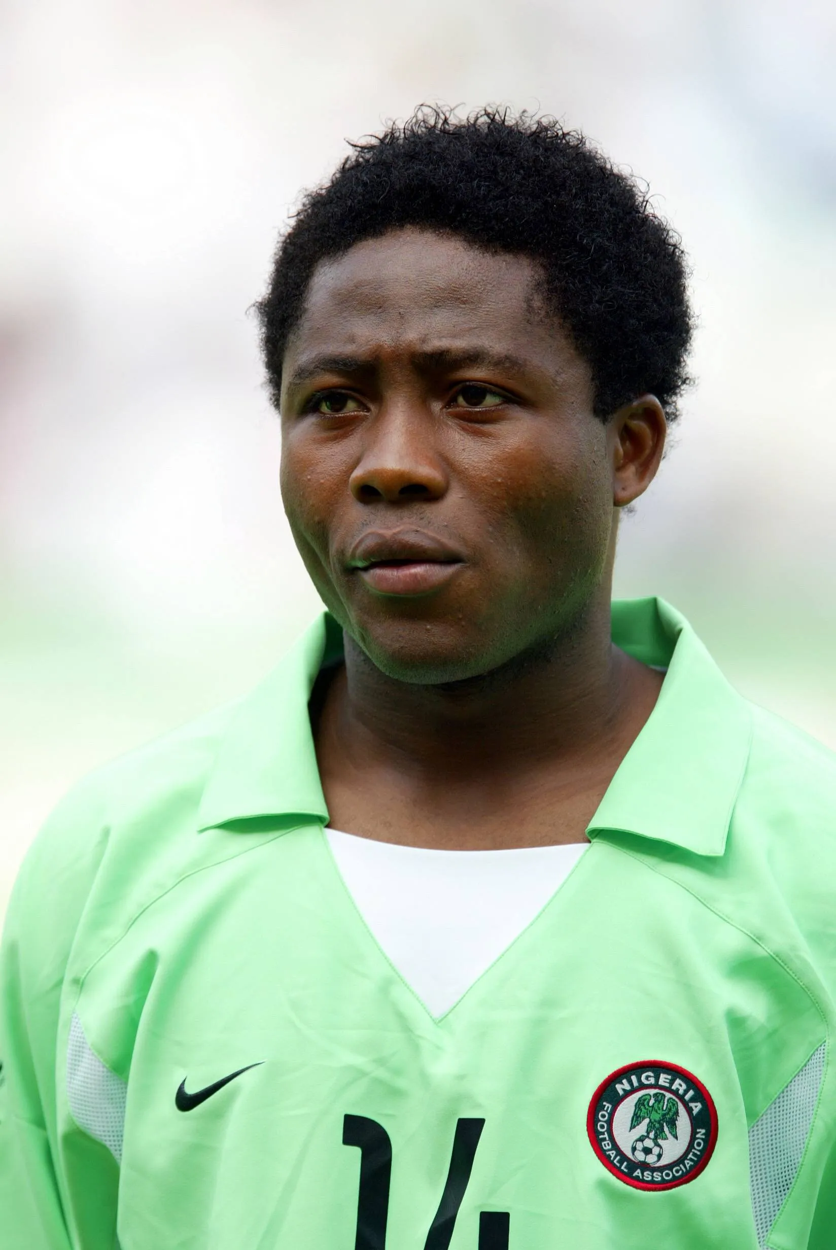 Ifeanyi Udeze in action for the Super Eagles of Nigeria