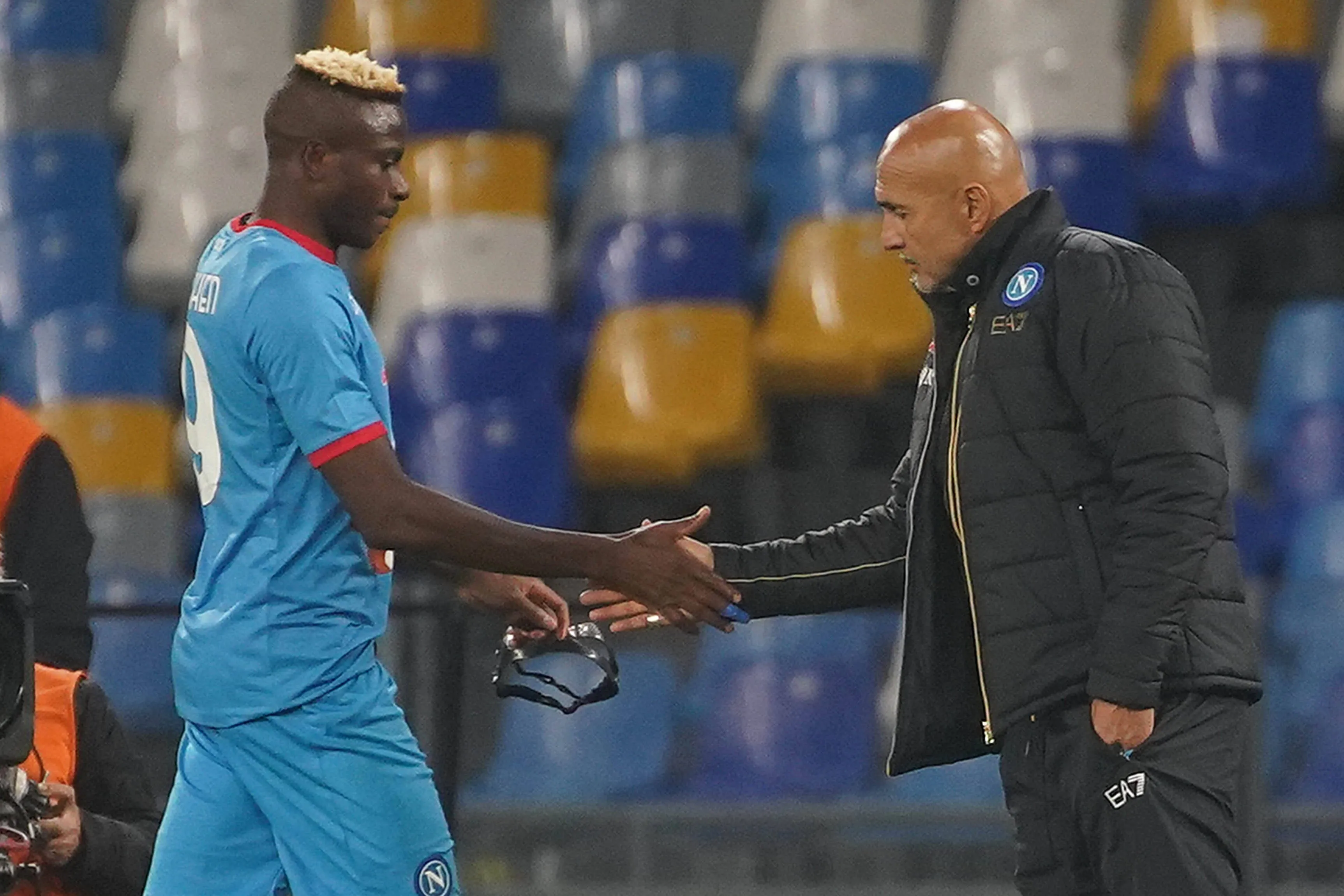 Luciano Spalletti and Vctor Osimhen at Napoli