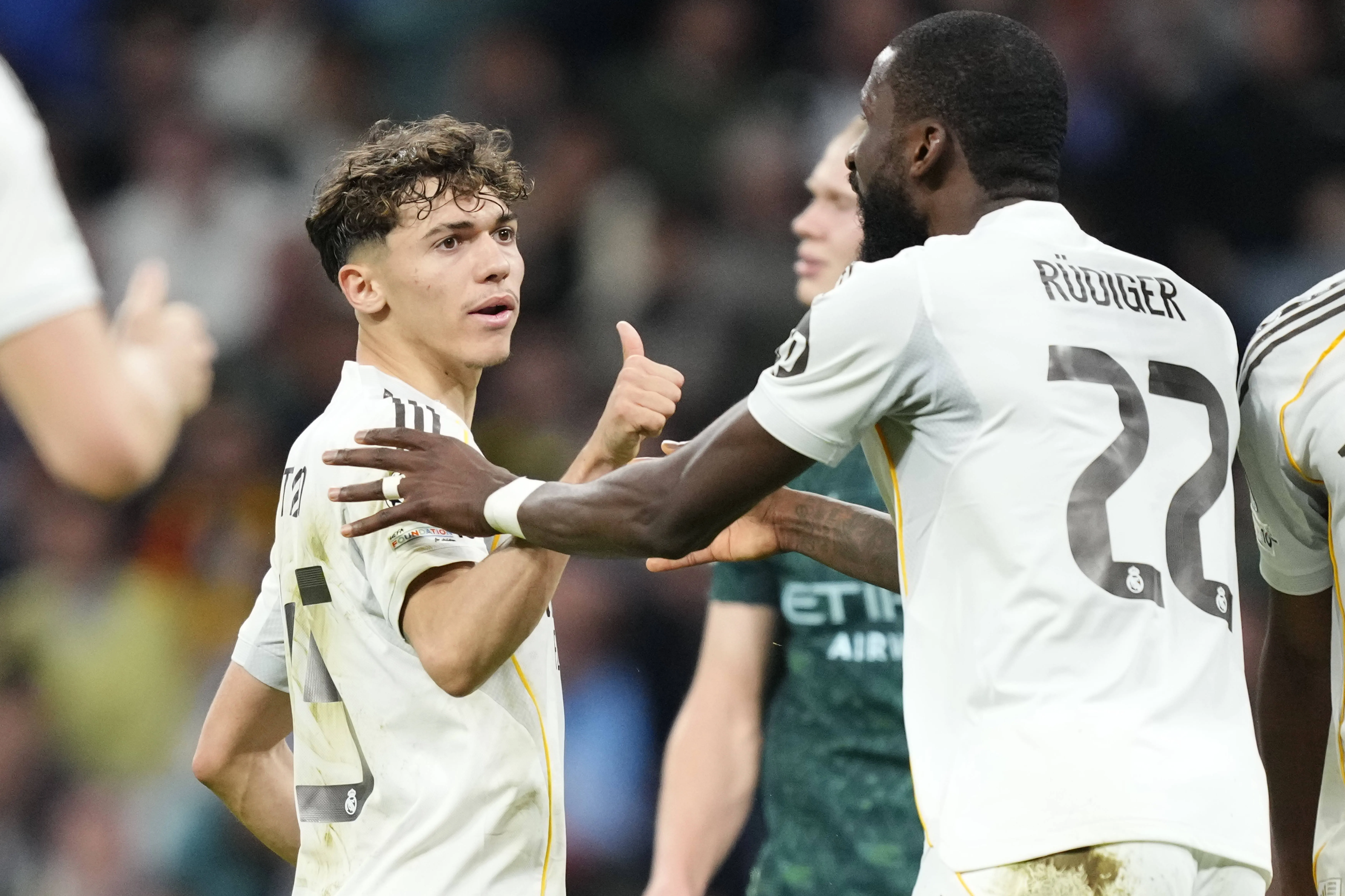 Thiago Pitarch during the UEFA Champions League match between Real Madrid CF and Manchester City FC at Estadio Santiago Bernabeu
