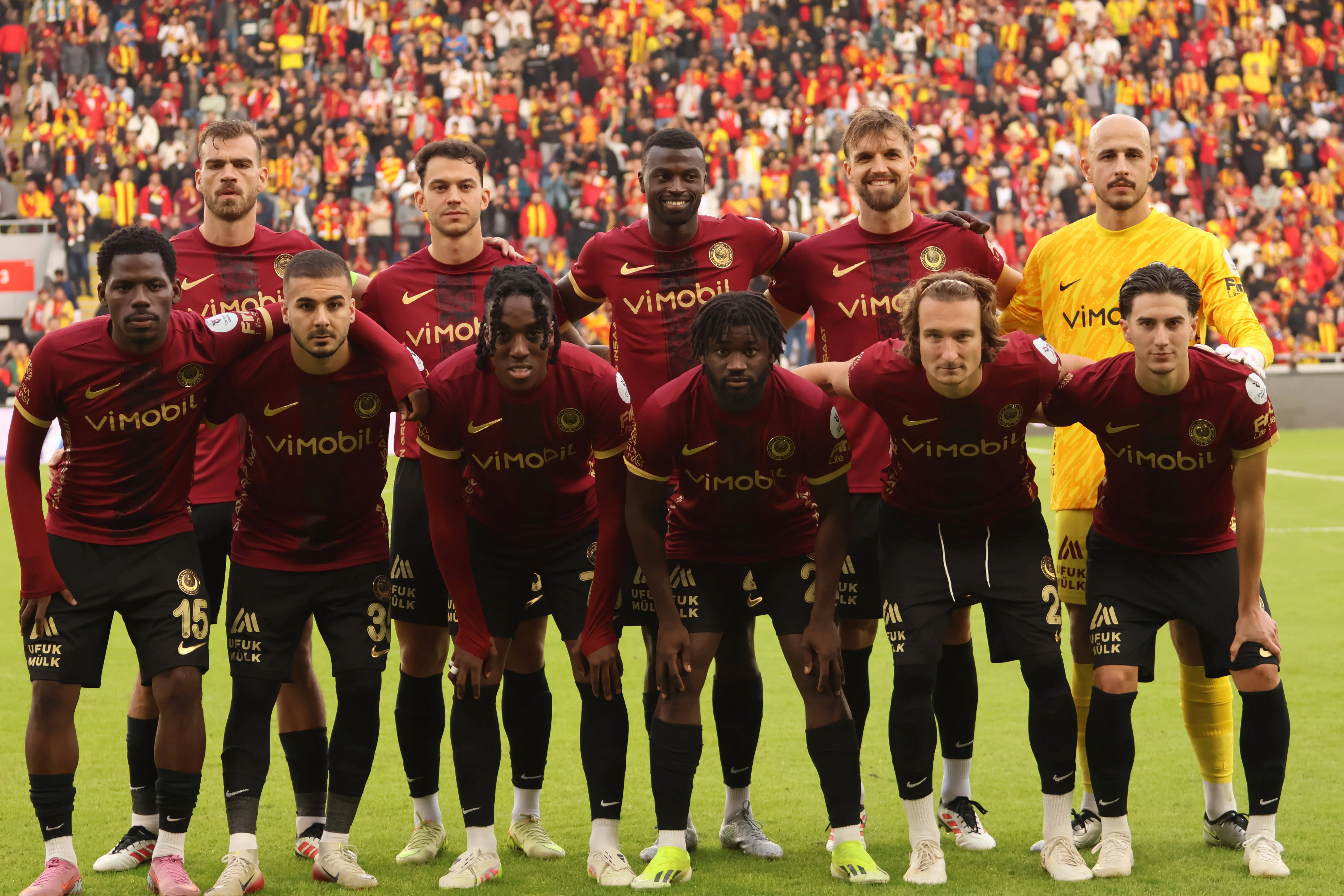 Genclerbirligi poses a team photo for the media before during the Trendyol Turkish Super League