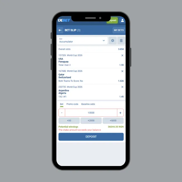1xBet promo code funds wagered on World Cup 2026 matches. 