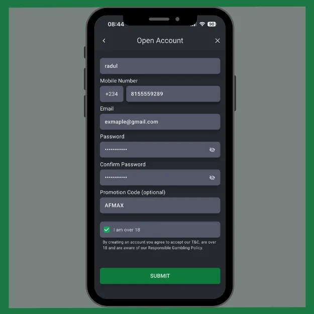 Bet9ja registration app ios