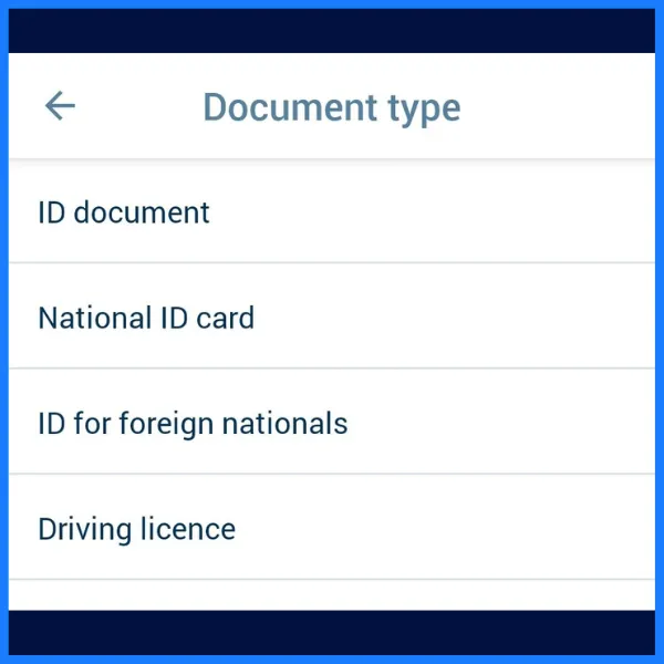 1xbet registration required documents