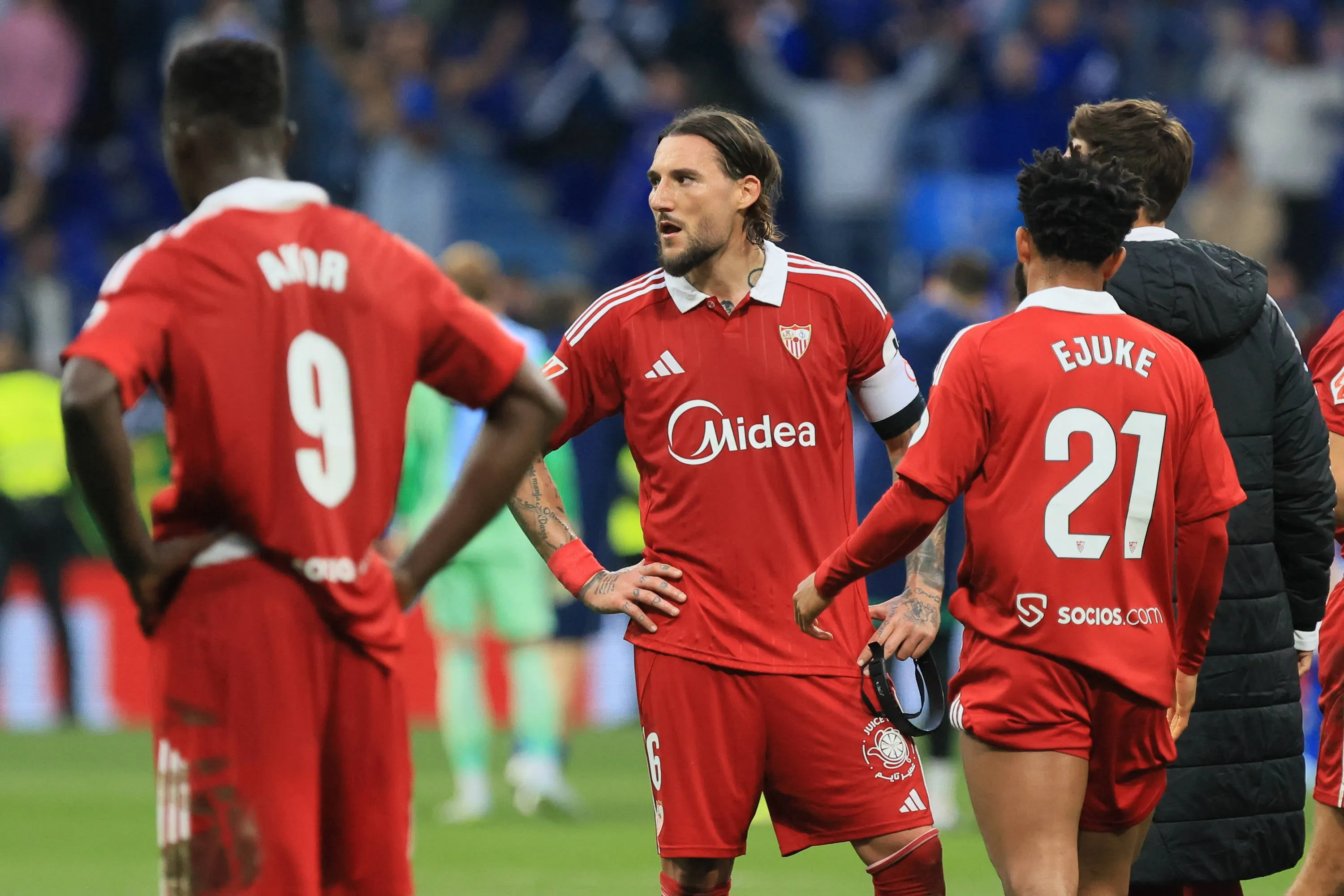 Sevilla stars Akor Adams and Chidera Ejuke