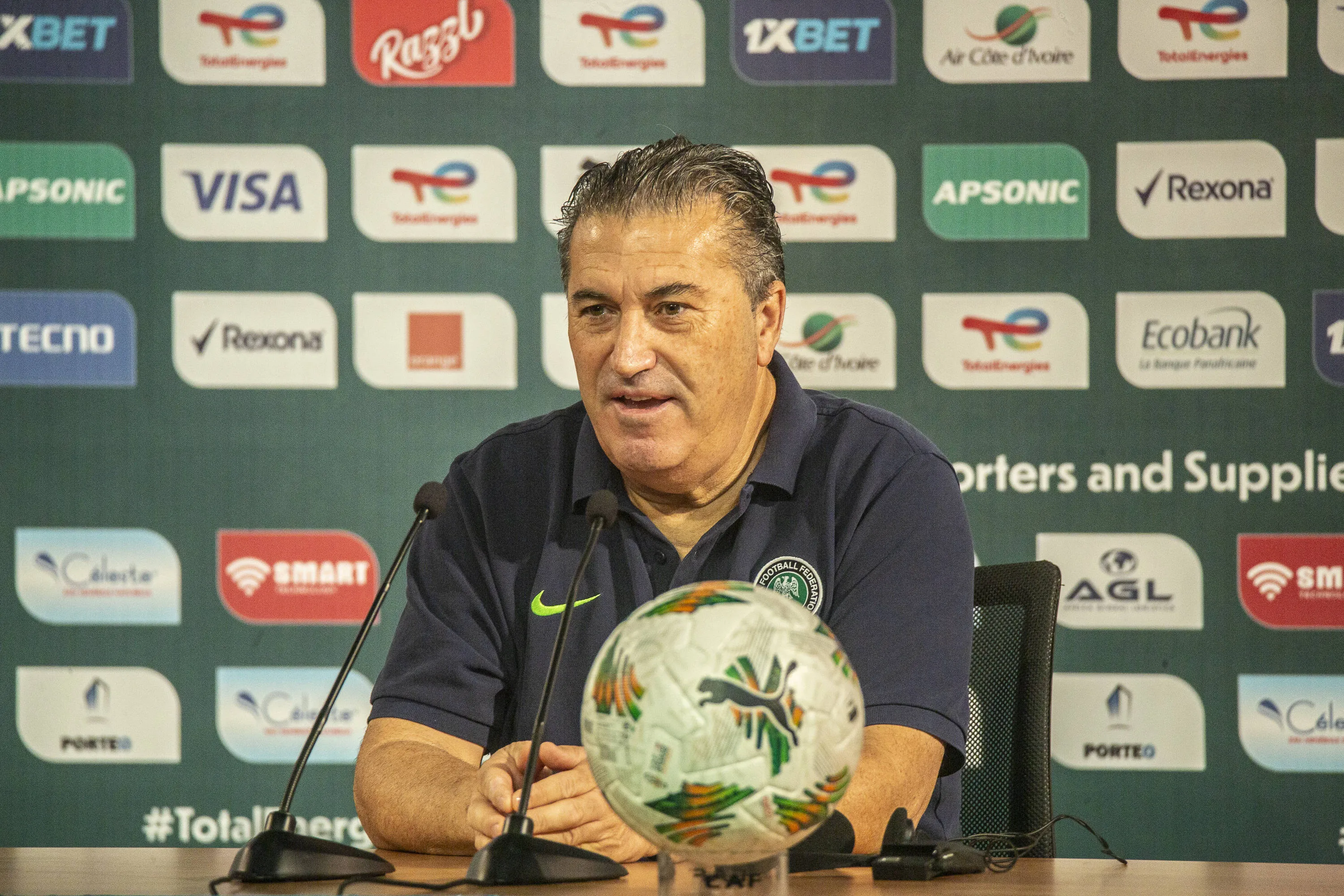 Jose Peseiro on coaching duties with the Super Eagles of Nigeria