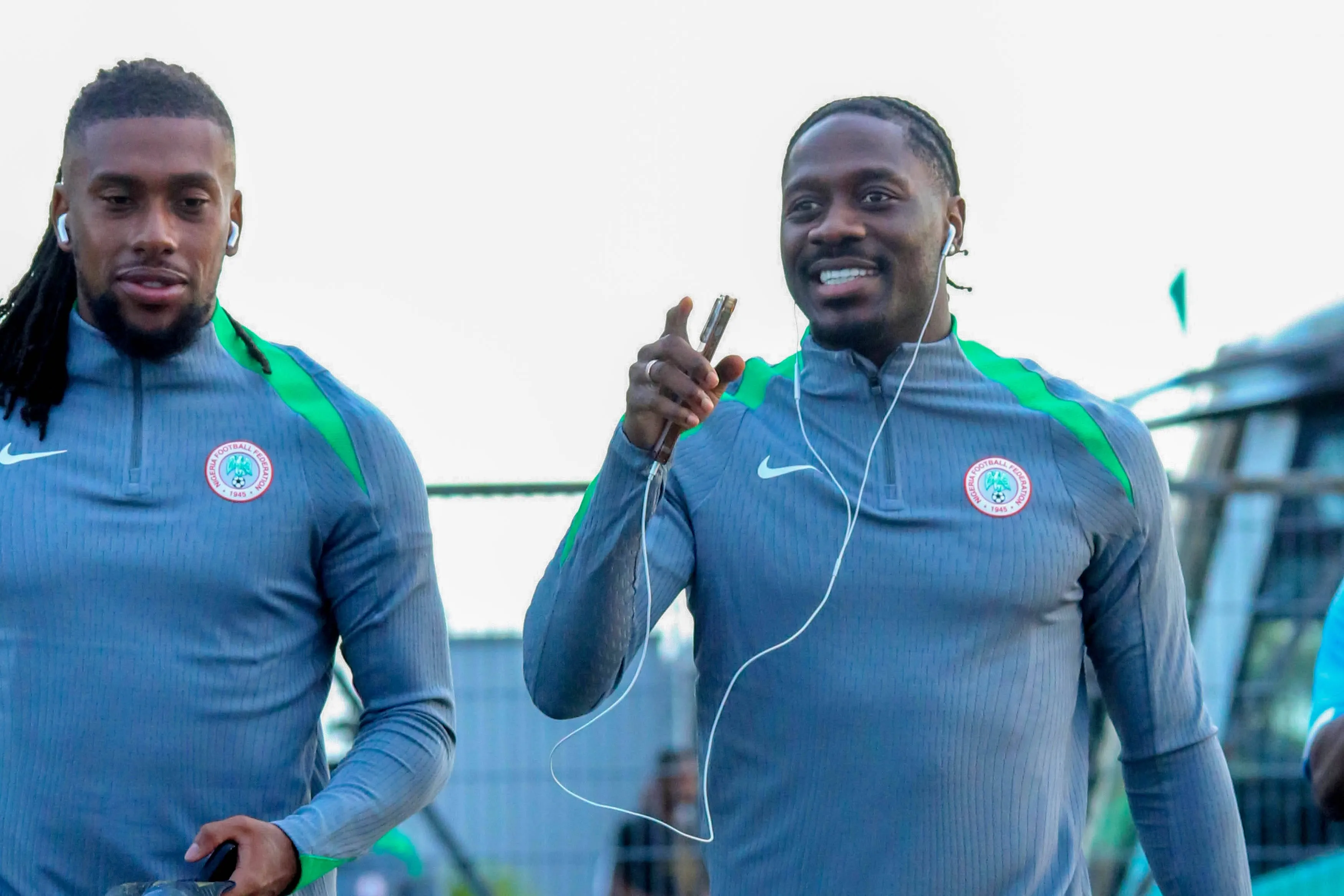 Nigeria Super Eagles stars Alex Iwobi and Ola Aina 