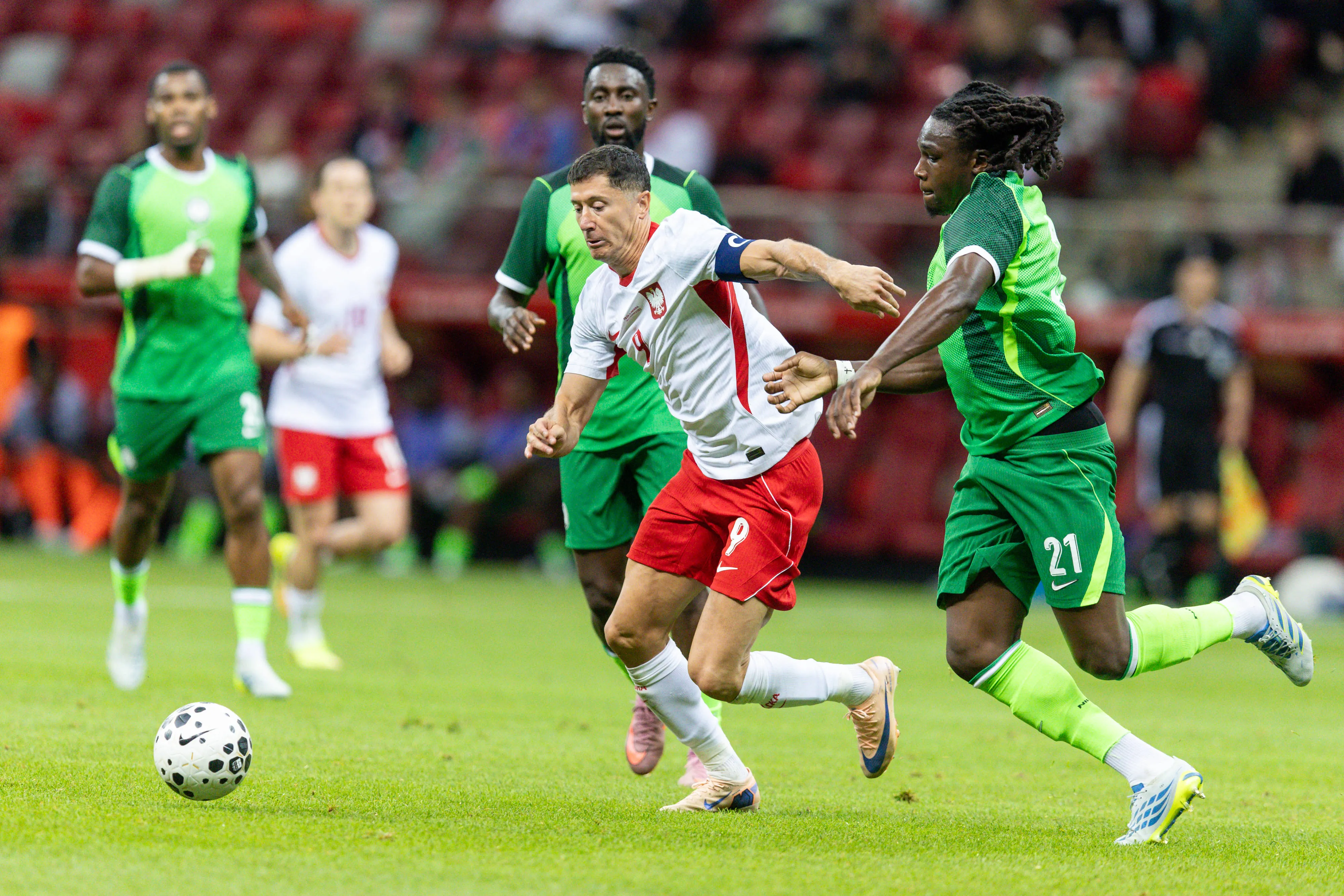 Poland vs Nigeria Super Eagles, Robert Lewandowski, Calvin Bassey