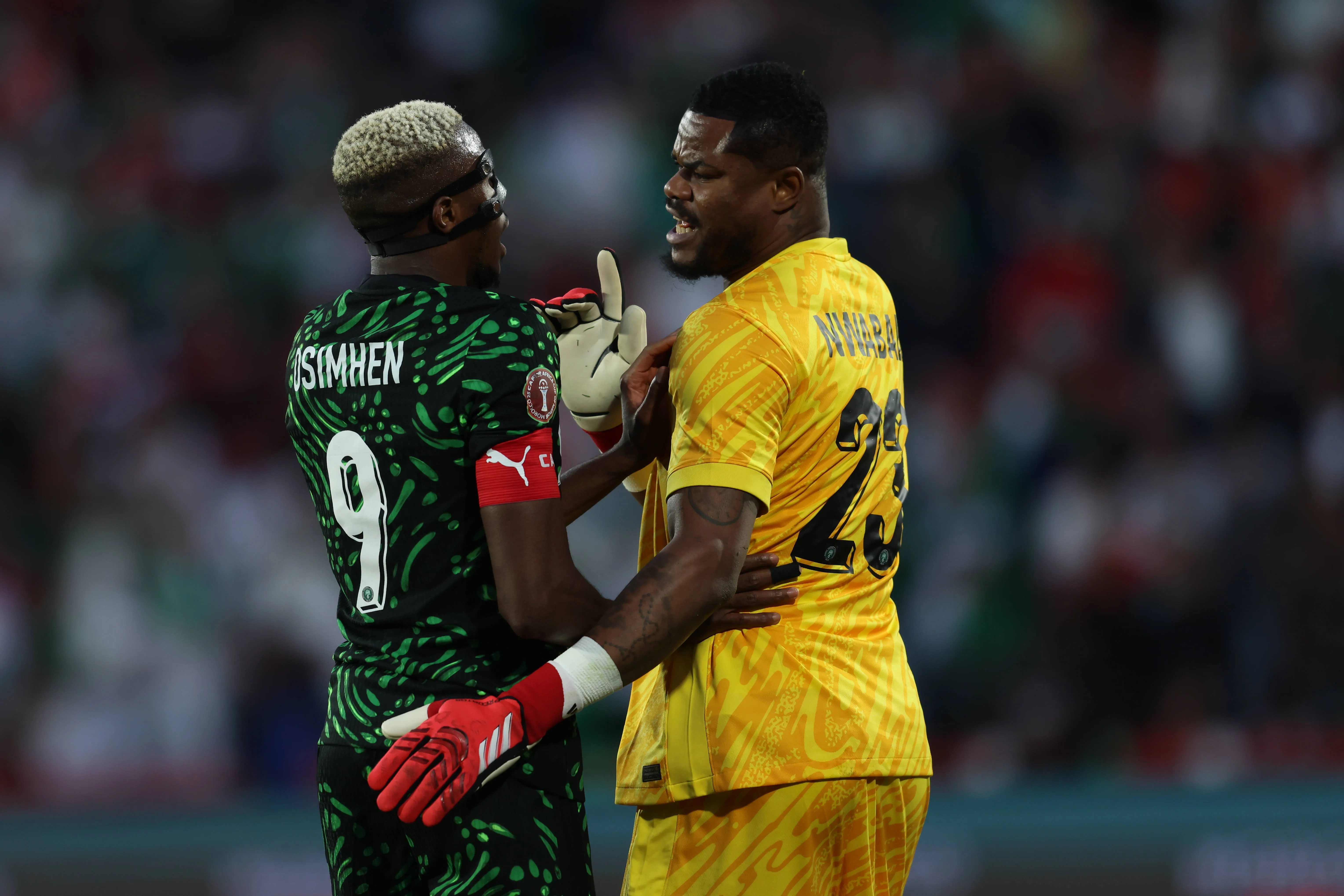 Nigeria Super Eagles stars Stanley Nwabali and Victor Osimhen