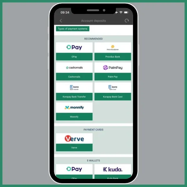 BetWinner Deposit Page