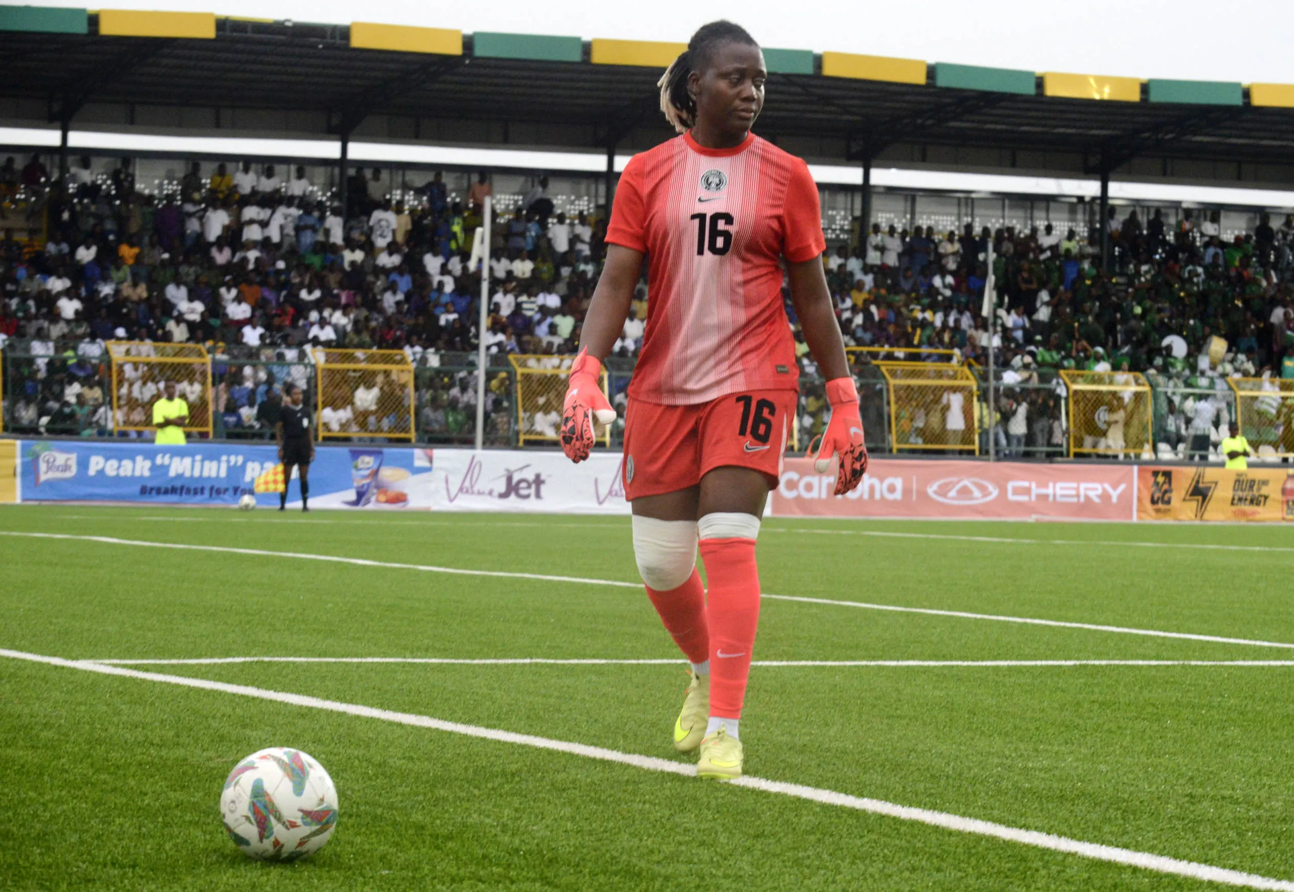 Nigeria's Super Falcons  goalkeeper Chiamaka Nnadozie,